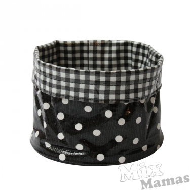MixMamas 1001 dingen mandje M zwart wit polkadots MixMamas 1001 dingen mandje M zwart wit polkadots